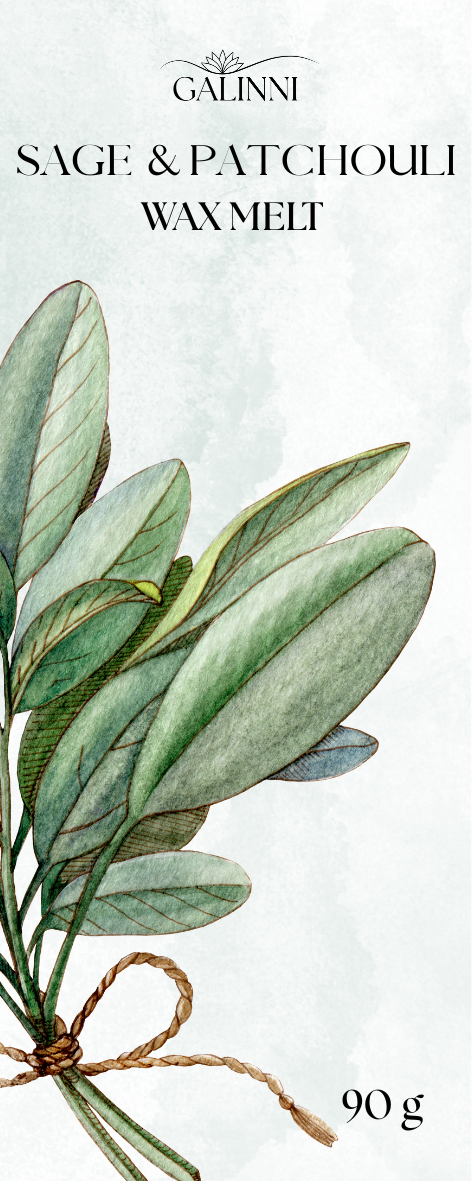 Wax melts SAGE & PATCHOULI, salvie și patchouli, 90g