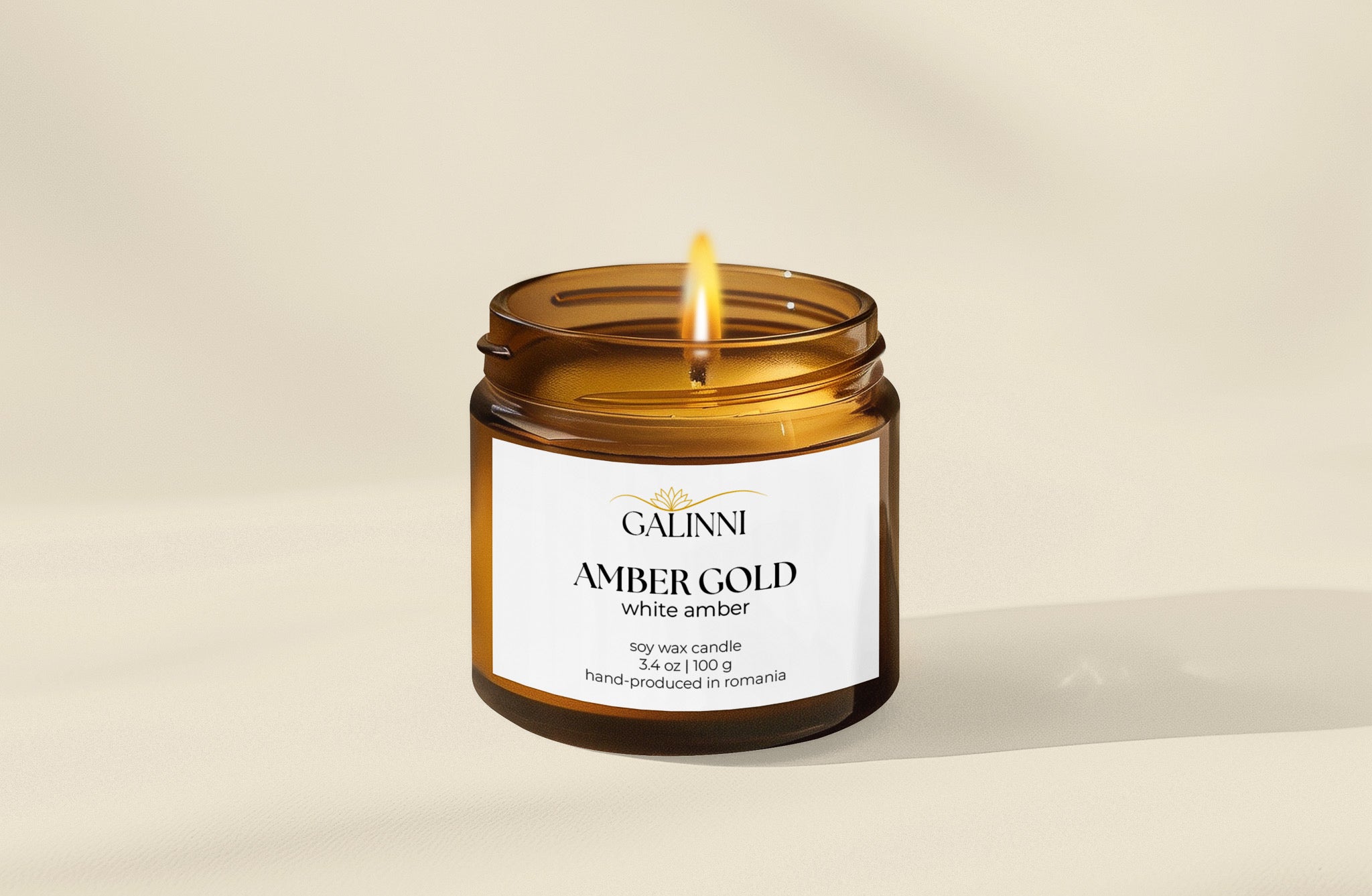 Lumânare parfumată AMBER GOLD | 230g