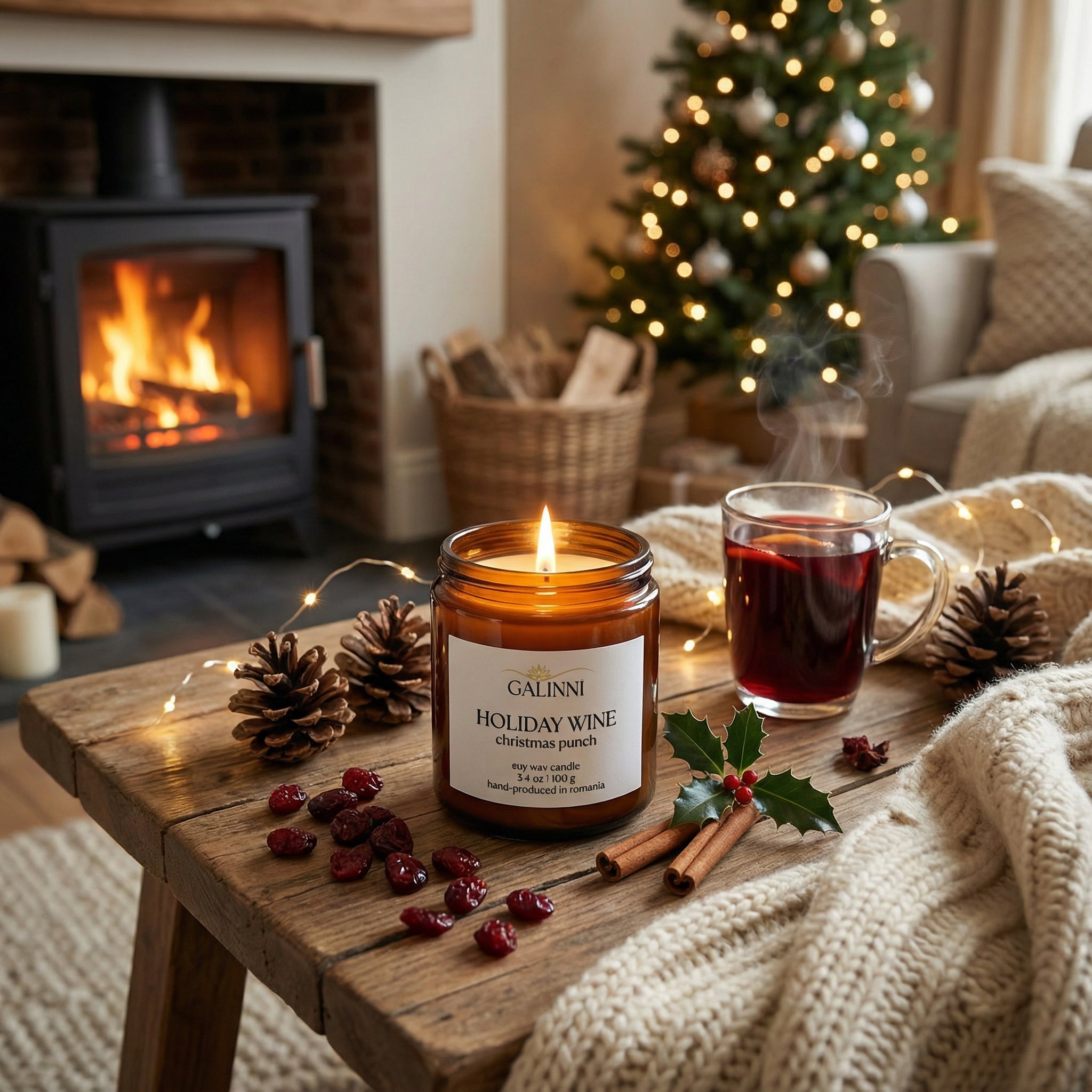 Lumânare parfumată Holiday Wine Christmas Punch 230g