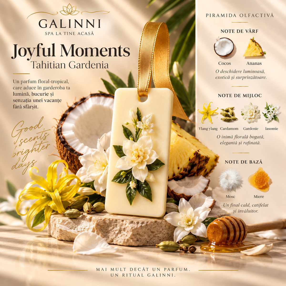 Odorizant de dulap din ceară de soia 35g JOYFUL MOMENTS