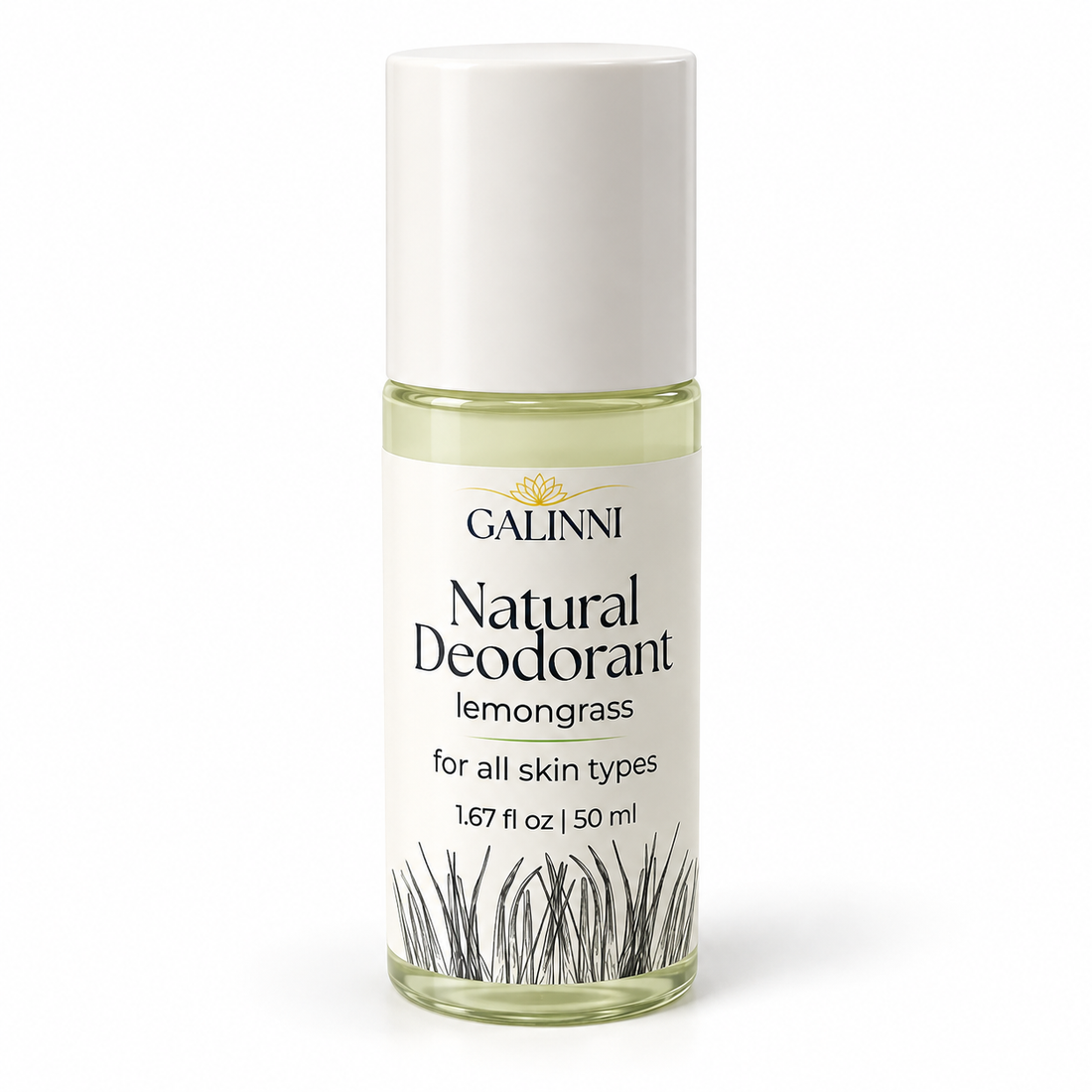 Deodorant Natural cu Piatră de Alaun | Roll-On Fără Aluminiu | GALINNI