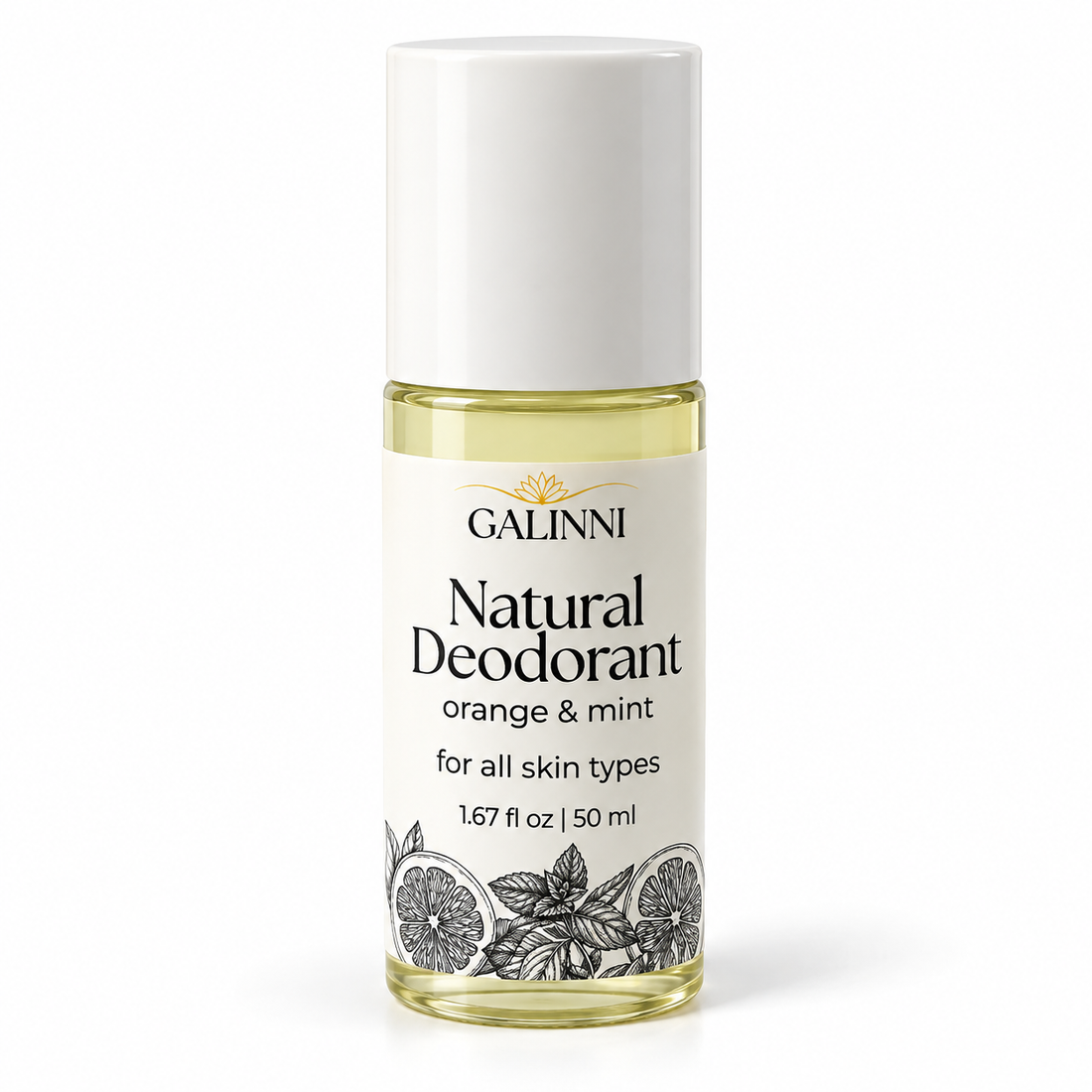 Deodorant Natural cu Piatră de Alaun | Roll-On Fără Aluminiu | GALINNI