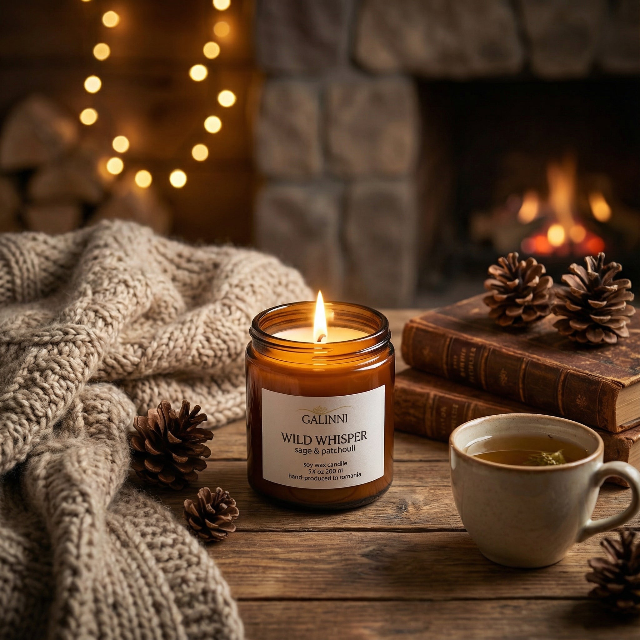 Lumânare parfumată Sage &amp; Patchouli | 100g