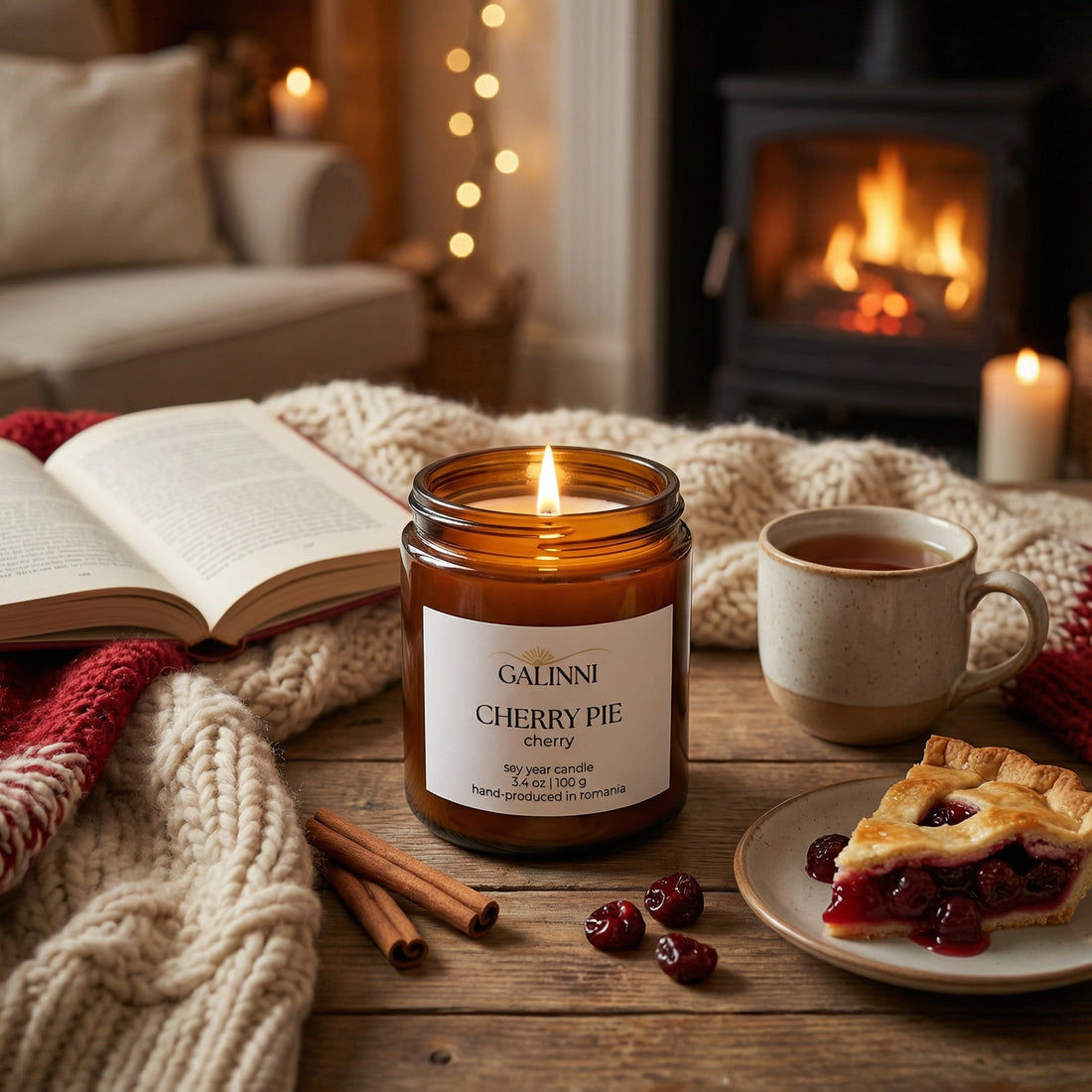 Lumânare parfumată Cherry Pie | 100g