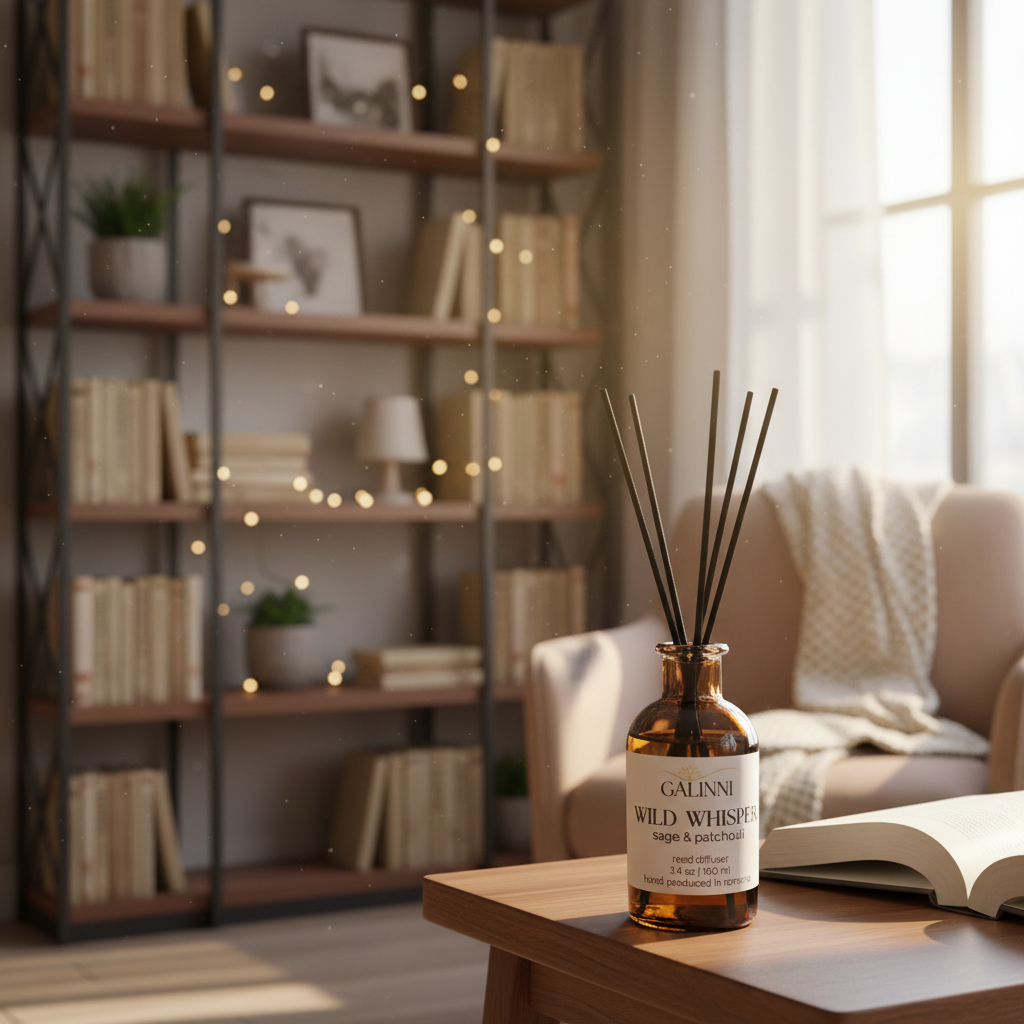 Reed Diffuser – WILD WHISPER, Salvie &amp; Patchouli, 100 ml